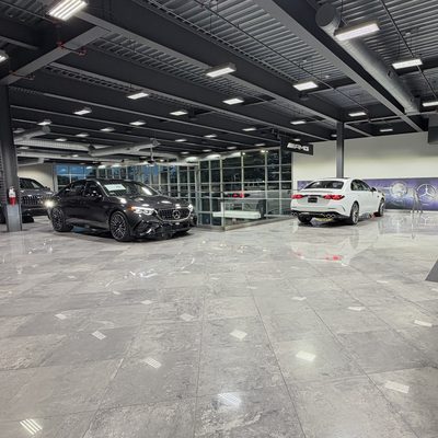 The AMG area at the back of the floor