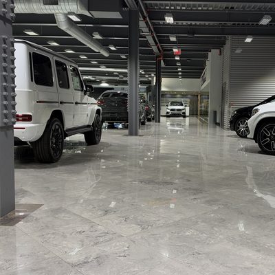 A G-Class at the back of the showroom