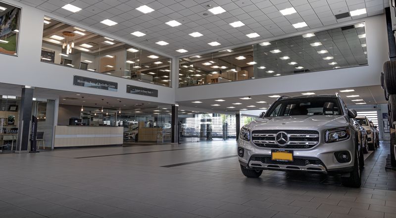 The service drive, where every vehicle is checked in