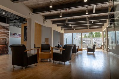 Customer lounge by the windows