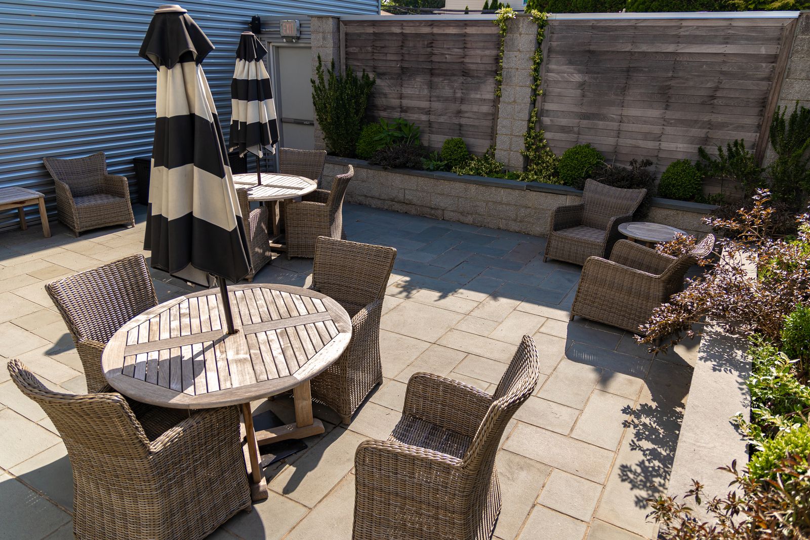 The outdoor patio